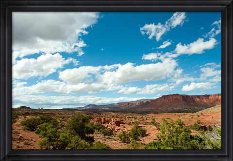 Framed Clouds over an arid landscape, Capitol Reef National Park, Utah Print
