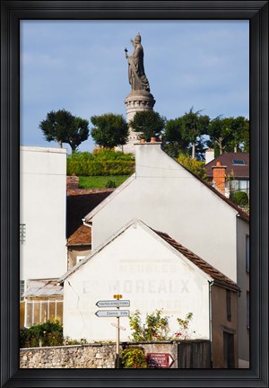 Framed Statue of Pope Urban II at Chatillon sur Marne, Marne, Champagne-Ardenne, France Print