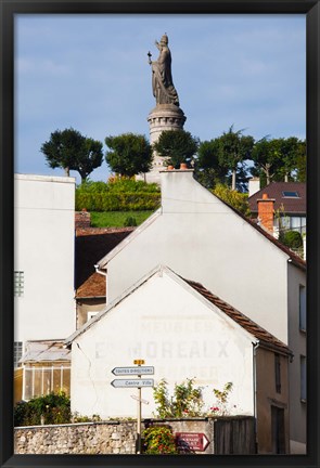 Framed Statue of Pope Urban II at Chatillon sur Marne, Marne, Champagne-Ardenne, France Print