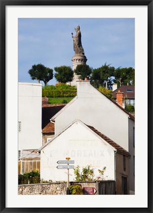 Framed Statue of Pope Urban II at Chatillon sur Marne, Marne, Champagne-Ardenne, France Print