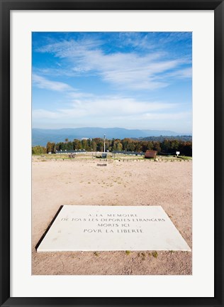 Framed Le Struthof former Nazi concentration camp memorial, Natzwiller, Bas-Rhin, Alsace, France Print