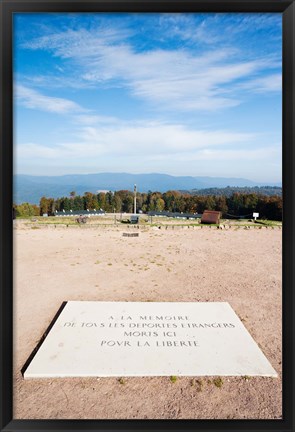 Framed Le Struthof former Nazi concentration camp memorial, Natzwiller, Bas-Rhin, Alsace, France Print