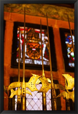 Framed Interior of Chateau du Haut-Koenigsbourg, Orschwiller, Alsatian Wine Route, Bas-Rhin, Alsace, France Print