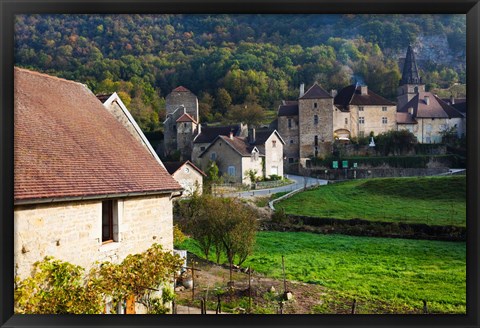 Framed Baume Abbey church at Baume-les-Messieurs, Les Reculees, Jura, Franche-Comte, France Print