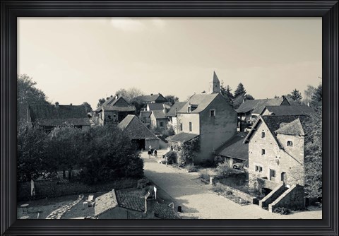 Framed Houses in a village, Brancion, Maconnais, Saone-et-Loire, Burgundy, France Print