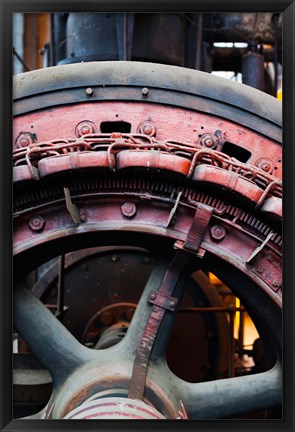 Framed Electrical power room at Puits Couriot Mine Museum, Saint-Etienne, Loire, Rhone-Alpes, France Print