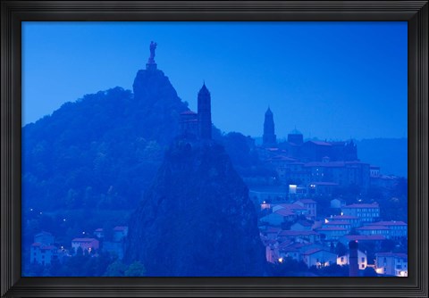 Framed Cathedral of Notre Dame Le Puy, Le Puy-en-Velay, Haute-Loire, Auvergne, France Print