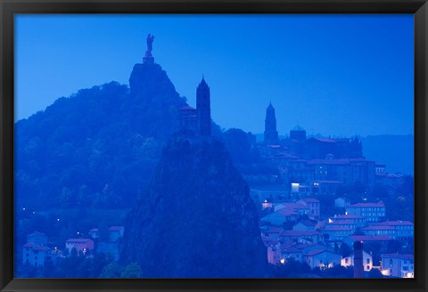 Framed Cathedral of Notre Dame Le Puy, Le Puy-en-Velay, Haute-Loire, Auvergne, France Print