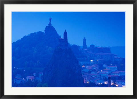 Framed Cathedral of Notre Dame Le Puy, Le Puy-en-Velay, Haute-Loire, Auvergne, France Print