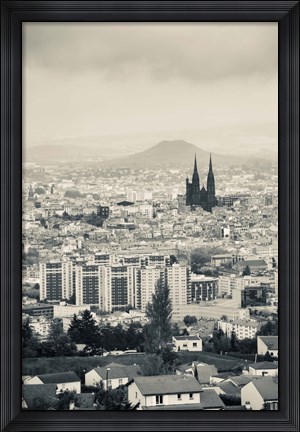 Framed Notre-Dame-de-l&#39;Assomption, Clermont-Ferrand, Auvergne, Puy-de-Dome, France Print