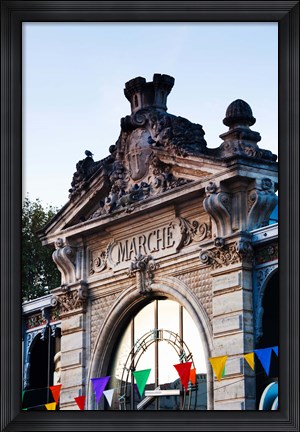 Framed Detail of the covered market, Narbonne, Aude, Languedoc-Roussillon, France Print