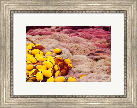Framed Commercial Fishing Nets with Floats (horizontal) Print