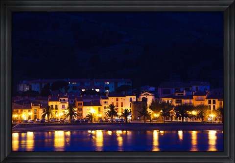 Framed Buildings at the waterfront, Collioure, Vermillion Coast, Pyrennes-Orientales, Languedoc-Roussillon, France Print