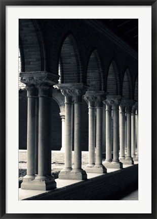 Framed Cloister of a church, Cloitre des Jacobins, Eglise des Jacobins, Toulouse, Haute-Garonne, Midi-Pyrenees, France Print