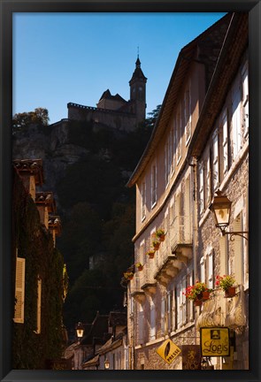 Framed Buildings in a town, Rocamadour, Lot, Midi-Pyrenees, France Print
