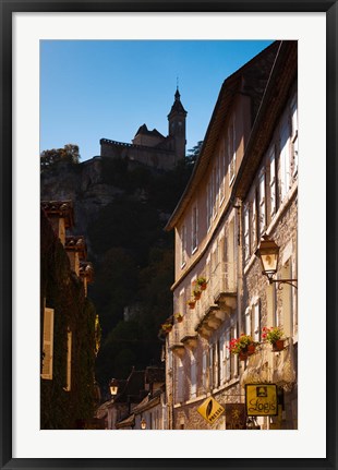 Framed Buildings in a town, Rocamadour, Lot, Midi-Pyrenees, France Print
