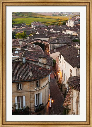 Framed Saint-Emilion, Gironde, Aquitaine, France Print