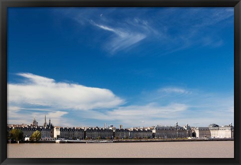 Framed Garonne River, Bordeaux, Aquitaine, France Print