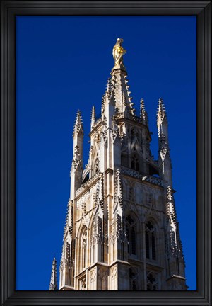 Framed Low angle view of Tour Pey-Berland, Bordeaux, Gironde, Aquitaine, France Print