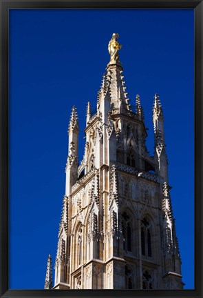 Framed Low angle view of Tour Pey-Berland, Bordeaux, Gironde, Aquitaine, France Print