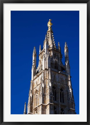 Framed Low angle view of Tour Pey-Berland, Bordeaux, Gironde, Aquitaine, France Print