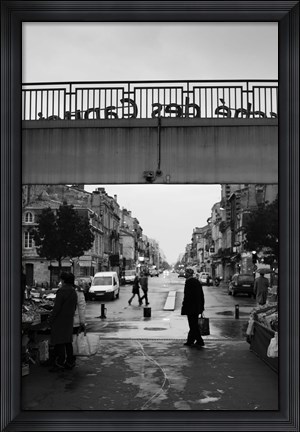 Framed People in a market, Marche des Capucins, Bordeaux, Gironde, Aquitaine, France Print