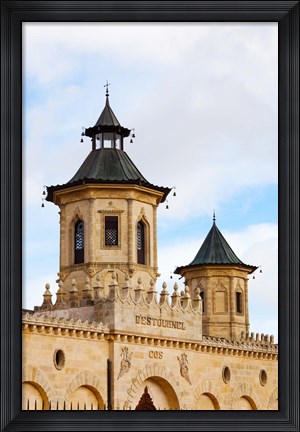 Framed Chateau Cos d&#39;Estournel winery at St-Estephe, Haut Medoc, Gironde, Aquitaine, France Print