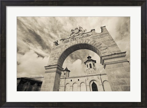 Framed Entrance of a Winery, Chateau Cos d&#39;Estournel, St-Estephe, Haut Medoc, Gironde, Aquitaine, France Print