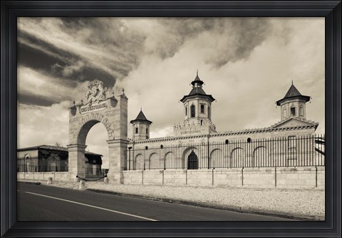 Framed Chateau Cos d&#39;Estournel, St-Estephe, Haut Medoc, Gironde, Aquitaine, France Print