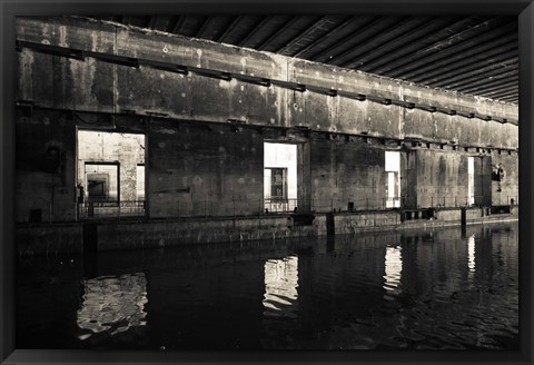 Framed Interiors of World War Two-era Nazi submarine, Bordeaux, Gironde, Aquitaine, France Print