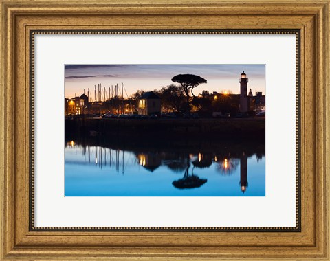 Framed La Rochelle Port Lighthouse, Charente-Maritime, Poitou-Charentes, France Print