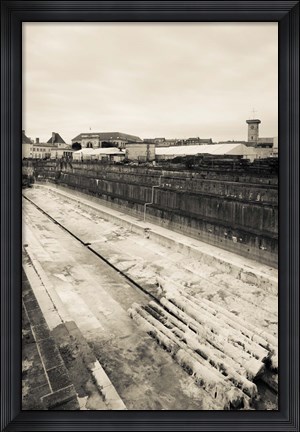 Framed Old drydock at the rope making factory of French Navy, Corderie Royale, Rochefort, Charente-Maritime, Poitou-Charentes, France Print