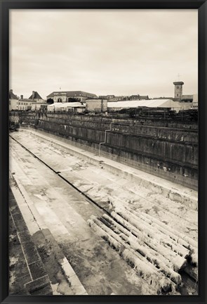 Framed Old drydock at the rope making factory of French Navy, Corderie Royale, Rochefort, Charente-Maritime, Poitou-Charentes, France Print