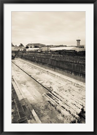 Framed Old drydock at the rope making factory of French Navy, Corderie Royale, Rochefort, Charente-Maritime, Poitou-Charentes, France Print