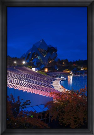 Framed Imax theater, Futuroscope Science Park, Poitiers, Vienne, Poitou-Charentes, France Print