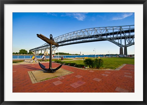 Framed Blue Water Bridge at Port Huron, Michigan, USA Print