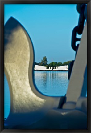 Framed Sculpture of an Anchor, USS Arizona Memorial, Pearl Harbor, Honolulu, Oahu, Hawaii Print