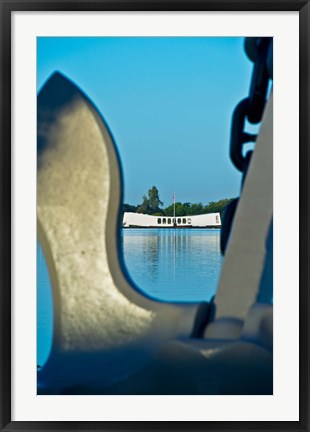 Framed Sculpture of an Anchor, USS Arizona Memorial, Pearl Harbor, Honolulu, Oahu, Hawaii Print