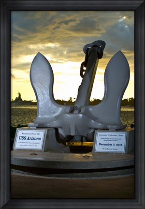 Framed USS Arizona Memorial, Pearl Harbor, Honolulu, Oahu, Hawaii Print