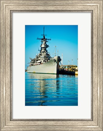 Framed USS Missouri, Pearl Harbor, Honolulu, Oahu, Hawaii Print