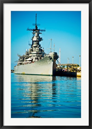 Framed USS Missouri, Pearl Harbor, Honolulu, Oahu, Hawaii Print