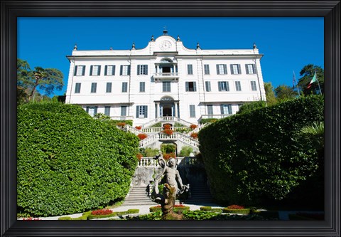 Framed Low angle view of a villa, Villa Carlotta, Tremezzo, Lake Como, Lombardy, Italy Print