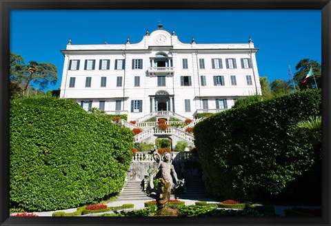Framed Low angle view of a villa, Villa Carlotta, Tremezzo, Lake Como, Lombardy, Italy Print