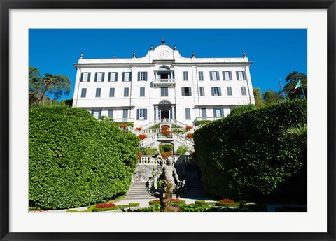 Framed Low angle view of a villa, Villa Carlotta, Tremezzo, Lake Como, Lombardy, Italy Print