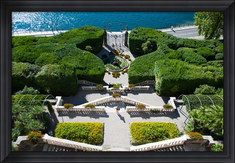 Framed Entrance of a villa, Villa Carlotta, Tremezzo, Lake Como, Lombardy, Italy Print