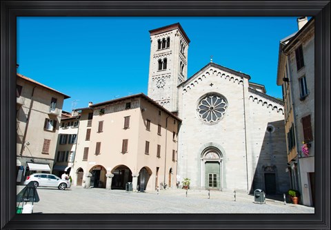 Framed Low angle view of a church, Church of San Fedele, Piazza San Fedele, Como, Lombardy, Italy Print