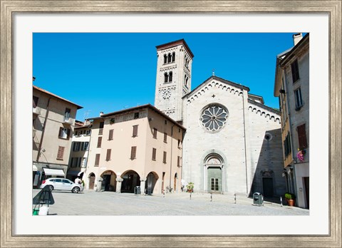 Framed Low angle view of a church, Church of San Fedele, Piazza San Fedele, Como, Lombardy, Italy Print