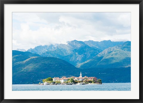 Framed Isola dei Pescatori, Stresa, Lake Maggiore, Piedmont, Italy Print