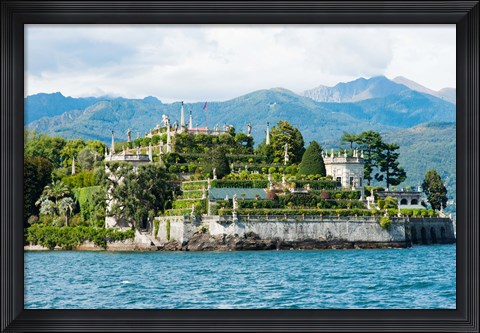 Framed Isola Bella, Stresa, Borromean Islands, Lake Maggiore, Piedmont, Italy Print