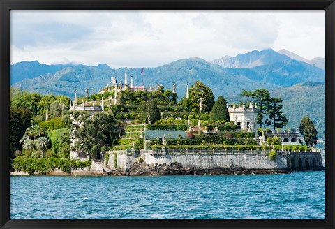 Framed Isola Bella, Stresa, Borromean Islands, Lake Maggiore, Piedmont, Italy Print